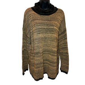 Anthropologie cousin Johnny sweater Large Cowl neck Multi-color